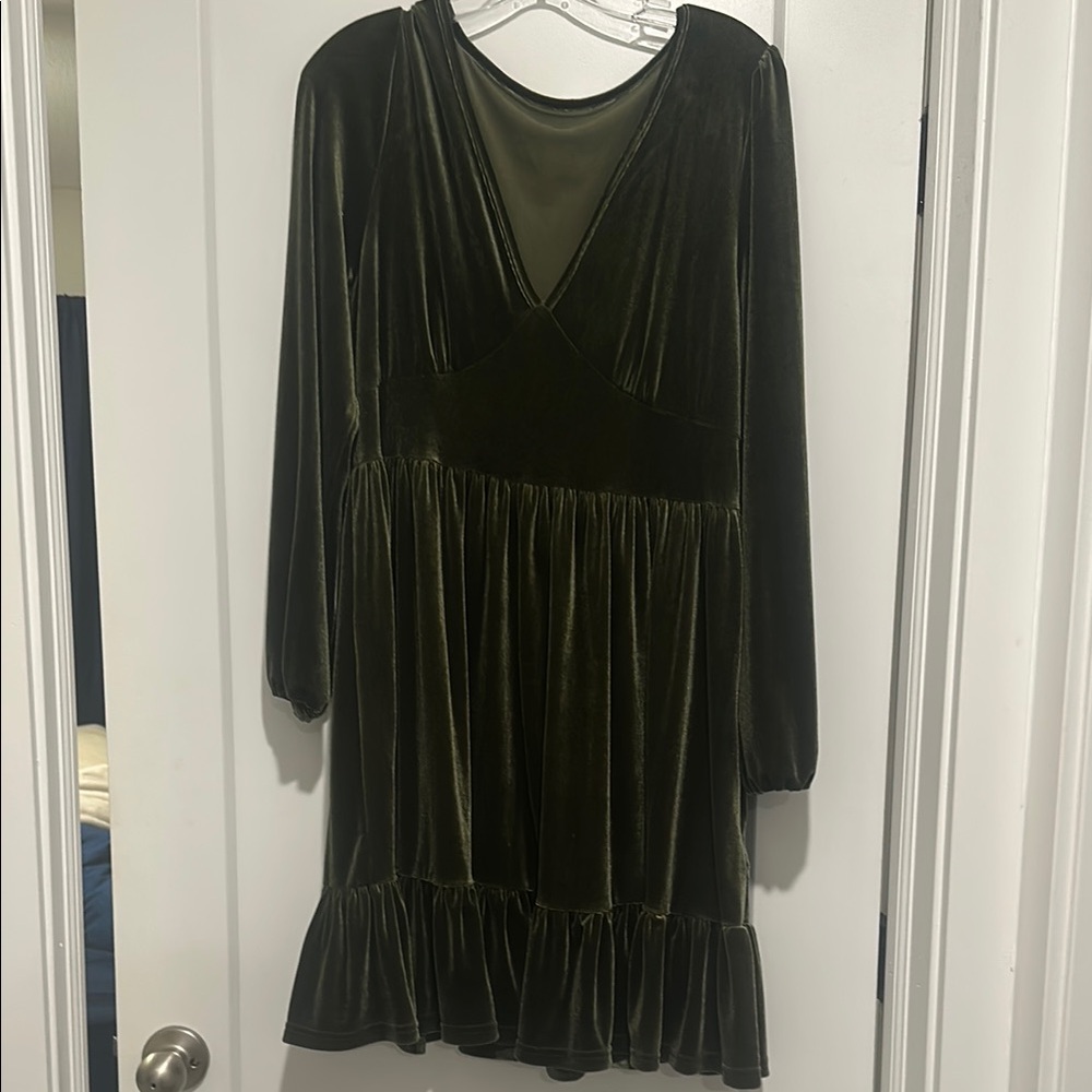 HALARA Olive Green Mini Dress